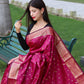 Rani Pure Soft Silk Saree With Copper And Golden Zari Weaved Border