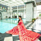 Rani Pure Banarasi Silk Saree With Bandhani Meenakari Woven