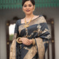 Grey Soft Banarasi Katan silk saree