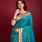 Sky Blue Banarasi Soft Silk Paithani Saree With Fancy Meena