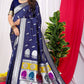 Blue Beautiful Soft Pure Silk Paithani Saree