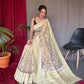 Yellow Pure Cotton Linen Saree With Chikankari Lucknowi Work