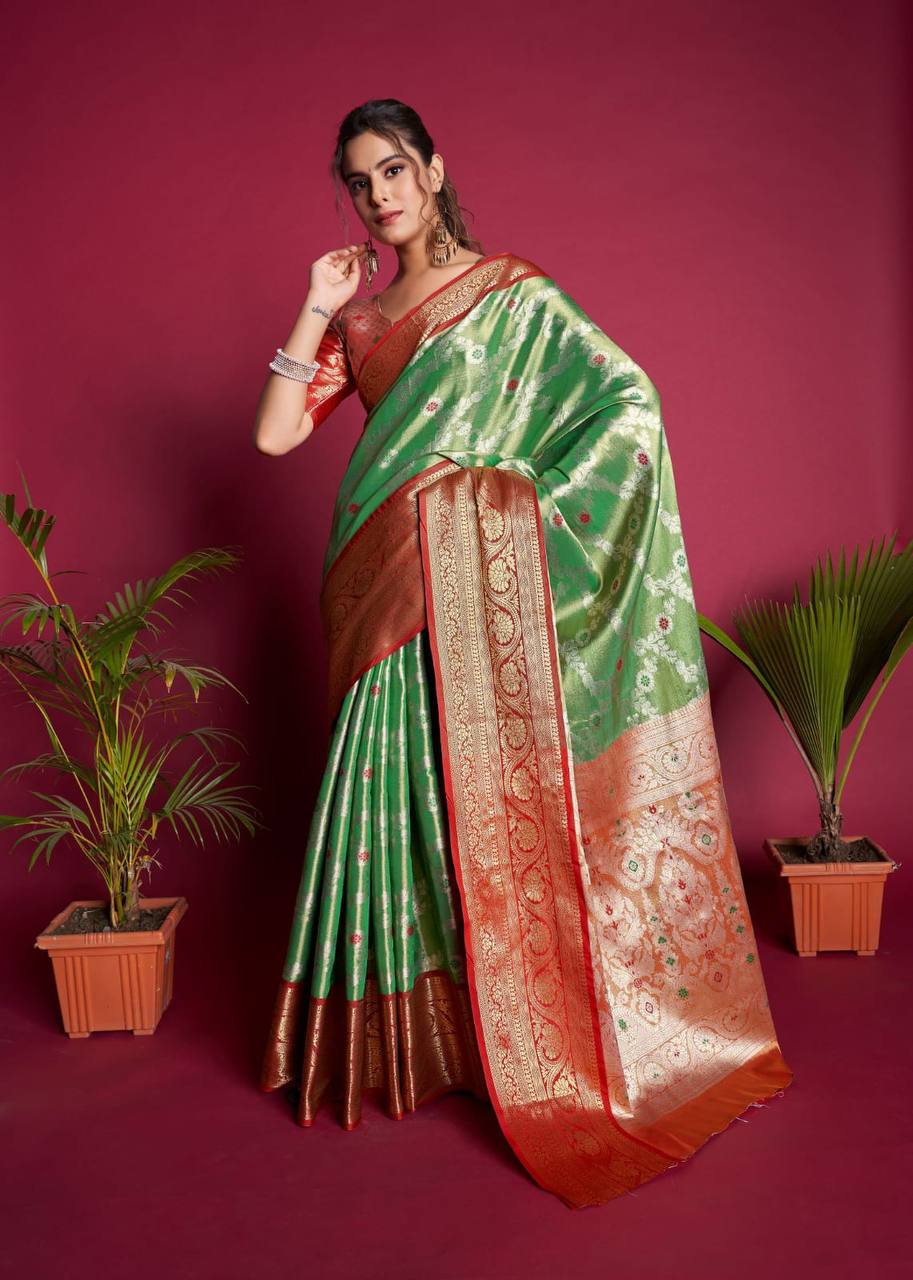 Green Soft Kanjivaram Silk Saree