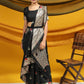 Black Tussar Silk Weaving Saree With Ikkat And Meena Woven Border