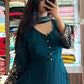 Beautiful Designer Gown On Heavy Gorgatte Fabric With Embroidery Work