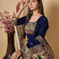 Blue Paithani Silk Unstitched Dress