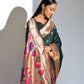 Green Banarasi Soft Silk Paithani Saree With Zari Border