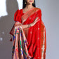 Red Banarasi Soft Silk Paithani Saree With Zari Border