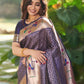 Blue Banarasi Soft Silk Paithani Saree With Fancy Meena Weaves