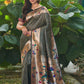 Black Banarasi Soft Silk Paithani Saree With Fancy Meena Weaves