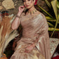 Peach Maheshwari Tissue Silk Weaving Saree