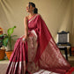 Red  Silk Saree With Rich Pallu