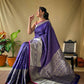 Purple Silk Saree With Rich Pallu