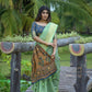 Green Premium Chanderi Silk Saree With Unique Meena Weaves
